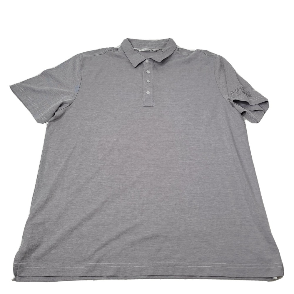 Travis Mathew Men's XL Golf Polo Shirt Gray Pima cotton/Polyester stretch